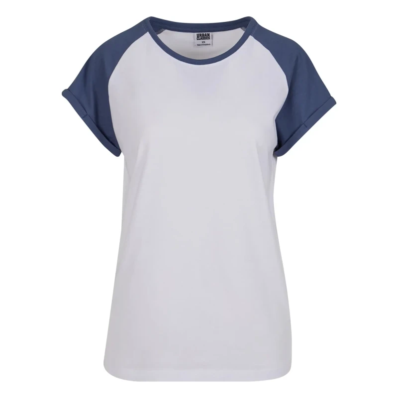 Image of Urban Classics Womens T-Shirt Urban Classics Contrast Raglan Blanc Female M