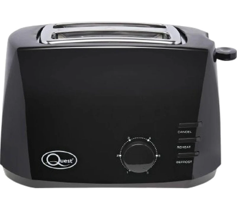 Image of QUEST 34900 2-Slice Toaster - Black 5025301349004