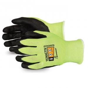 Image of Superior Glove Tenactiv Hi Vis Composite Knit Size 7 Yellow Ref