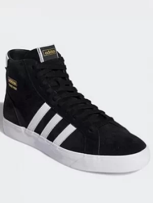 Image of adidas Originals Basket Profi Shoes, Black/White/Gold, Size 9.5, Men