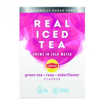 Image of Lipton Cold Brew Green Tea Rose and Elderflower Pack of 15 67737996