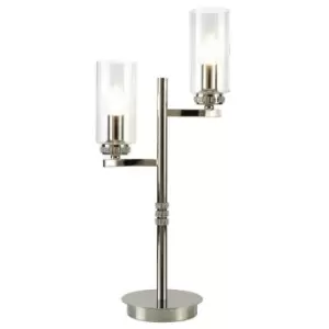 Image of Luminosa Lighting - Table Lamp, 2 x E14, Polished Nickel