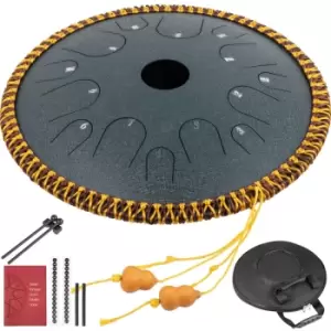 Image of VEVOR 14" 14 Note Handpan Steel Tongue Drum Hand Drum W/ Drum Mallets Navy Blue