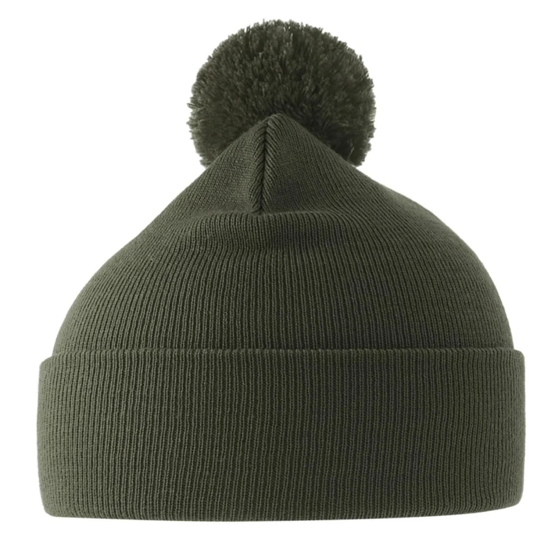 Image of Atlantis Atlantis Men Wind S Pom Pom Double Skin Cuffed Beanie in Olive Olive One Size Male 5063693996635