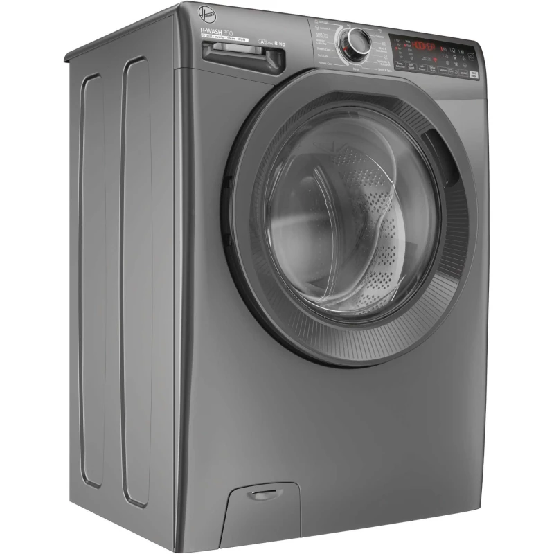 Image of Hoover H-Wash 350 8kg Washing Machine, 1400rpm, Graphite, Smart WiFi, A-Rated 31019894 Anthracite
