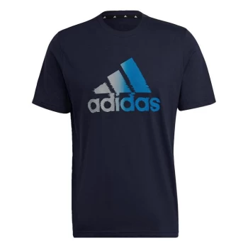 Image of adidas AEROREADY Designed to Move Sport Logo Tee Mens - Blue