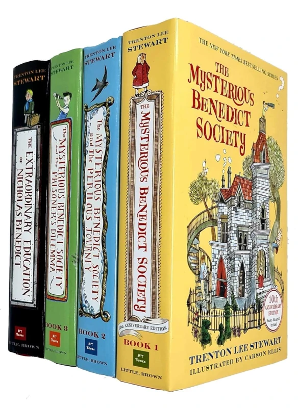 Image of The Mysterious Benedict Society Series 4 Books Collection Set By Trenton Lee Stewart Mysterious Benedict Society, Perilous Journey Trenton Lee Stewart