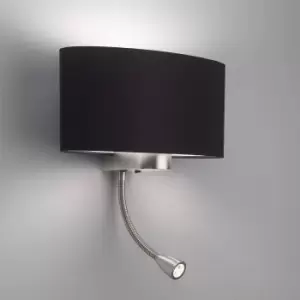 Image of Napoli LED 1 Light Indoor Wall Light Matt Nickel, E27