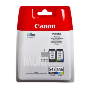 Image of Canon PG545 CL 546 8287B005 Black Colour Ink Cartridge 2 Pack