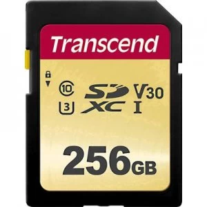 Image of Transcend Premium 500S SDXC card 256GB Class 10, UHS-I, UHS-Class 3, v30 Video Speed Class