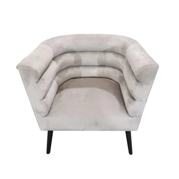 Image of Stanford Home Home Velvet Armchair - Square Pewter