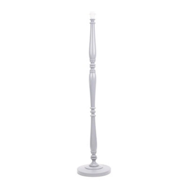 Image of ValueLights Victoria Traditional Wooden Stem Floor Lamp Base Grey