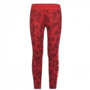 Image of adidas Girls Workout Climalite Xperior Leggings - Scarlet/AOP