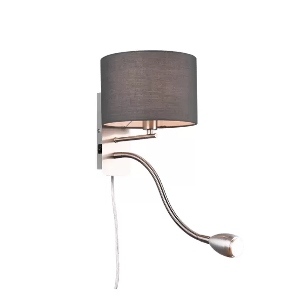 Image of Hotel Modern Reading Light Nickel Matt