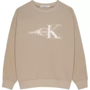 Image of Calvin Klein Jeans Natural Dye Monogram Sweatshirt - Neutral