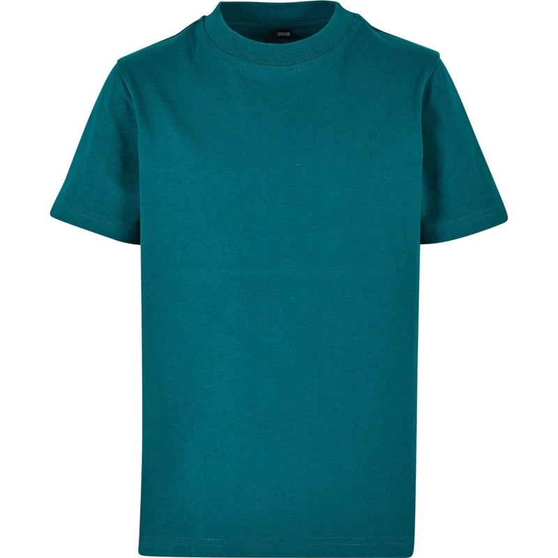 Image of Build Your Brand Plain Dark Grey T-Shirt in Green Size: 4-6 Years Green Unisex 4-6 Years