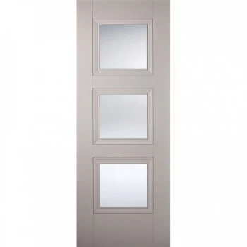 Image of LPD Amsterdam Grey Primed Glazed Internal Door - 1981mm x 838mm (78 inch x 33 inch)