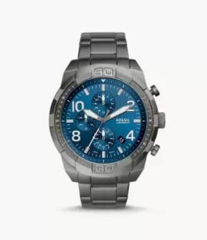 Image of Fossil Men Bronson Chronograph Smoke Stainless Steel Watch