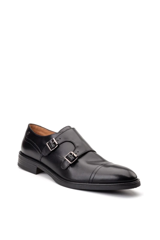 Image of Base London Base London Men Taper Monk Shoe in Black Size: 10 Black 10 Male 5063294195864