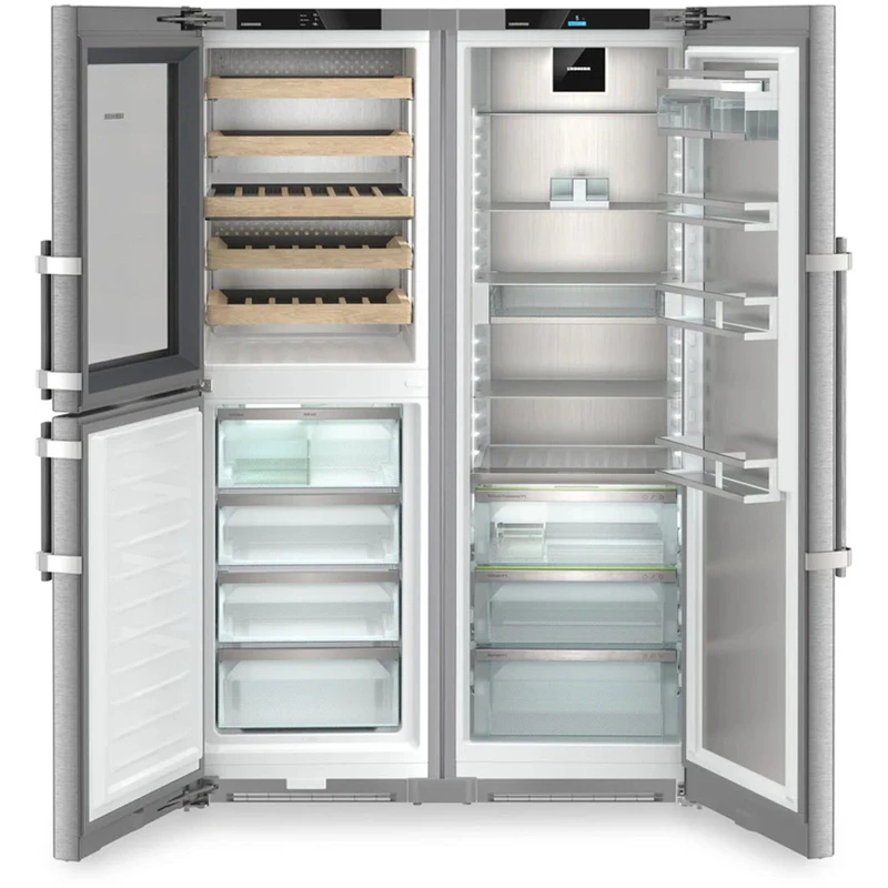 Image of Liebherr Peak XRCST5295 120cm 689L Freestanding No Frost Side by Side Fridge Freezer Stainless Steel