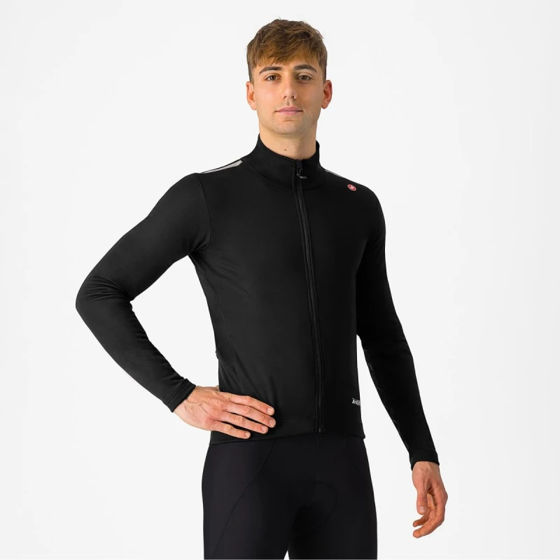 Image of Castelli Espresso Air Mens Cycling Jacket M Light Black - Cycles UK