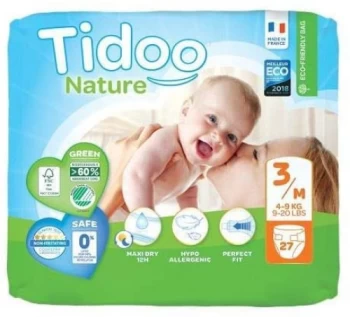 Image of Tidoo Nappies - Size 3/M (4 - 9kg) - 27s