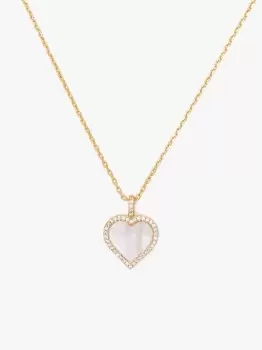 Image of Kate Spade Take Heart Pendant, Clear/Gold, One Size