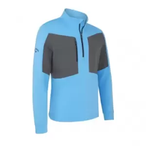Image of Callaway AQUAPEL 1/2 ZIP MIXED MEDIA - MALIBU BL/CAVIAR - L