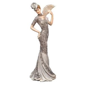 Image of Bolero Collection Lady Figurine in Silver Dress 33.7cm