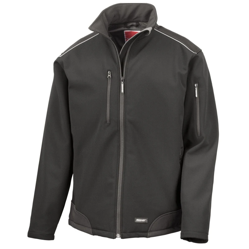 Image of Result Result Men Ripstop Soft Shell Jacket in Black Size: Small Black S Male 5063527389039