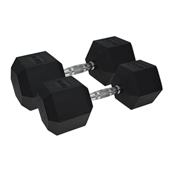 Image of Urban Fitness PRO Hex Dumbbell - Rubber Coated (Pair) Black 2 x 12.5kg