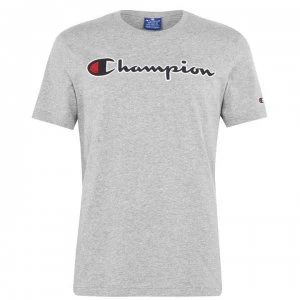 Image of Champion Chest Logo T Shirt - Grey EM031