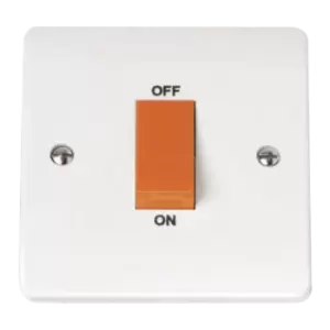 Image of Click Scolmore Mode 50A 1 Gang Rocker Switch Polar White - CMA200