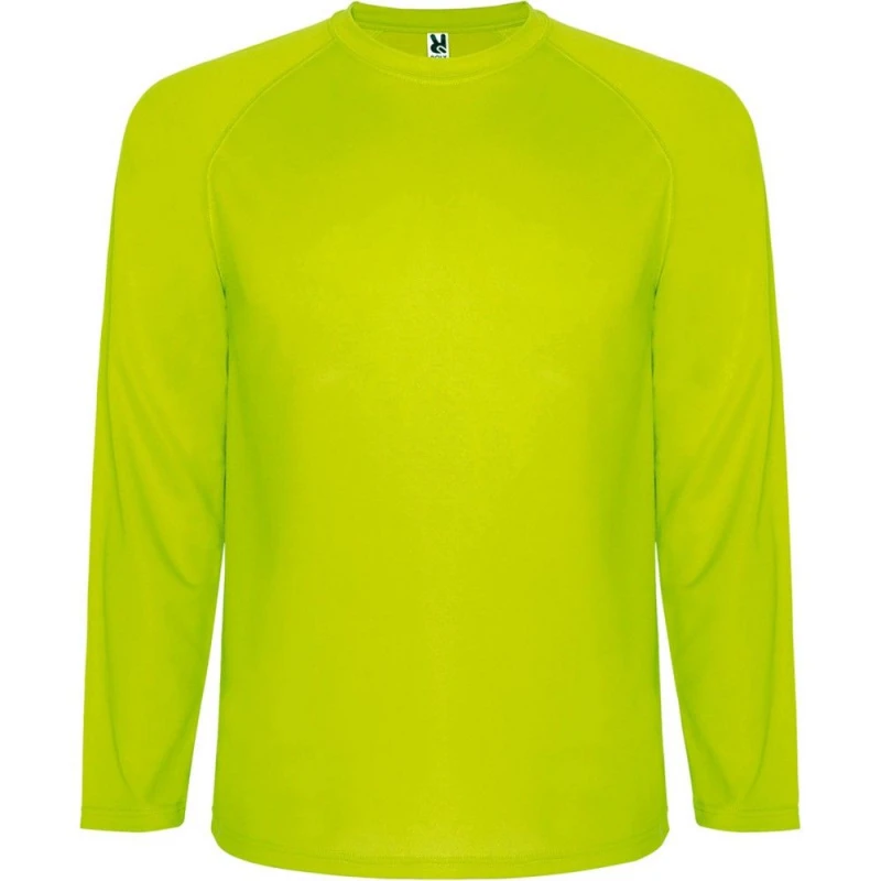 Image of ROLY Montecarlo Long-Sleeved Sports T-Shirt in Yellow Size: 4 Years Yellow Unisex 4 Years