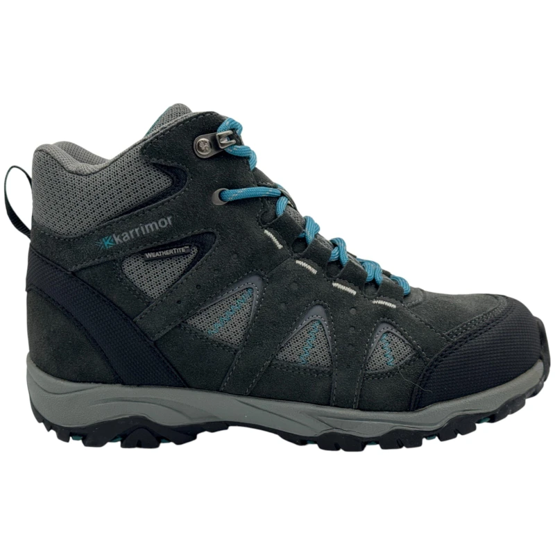 Image of Karrimor Mount Waterproof Walking Boots Juniors Grey/Teal male 3 (35.5)