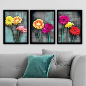 Image of 3SC47 Multicolor Decorative Framed Painting (3 Pieces)