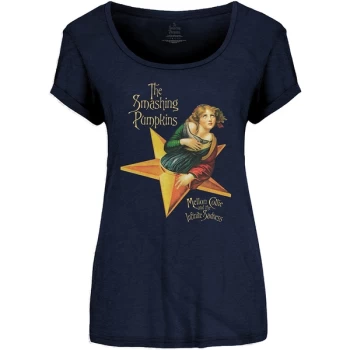 Image of The Smashing Pumpkins - Mellon Collie Womens Medium T-Shirt - Blue