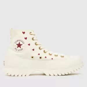 Image of Converse White All Star Lugged 2.0 Hearts Trainers