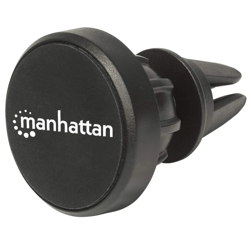 Image of Manhattan Manhattan Magnetic Car Air-Vent Phone Mount, Adjustable Clip-on, Quick Attach and Release, Non-Skid Pad, Black, Lifetime Warranty 461504
