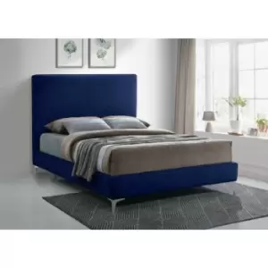 Image of Glinis Bed Single Plush Velvet Blue