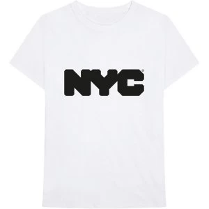 Image of New York City - Logo Unisex Medium T-Shirt - White