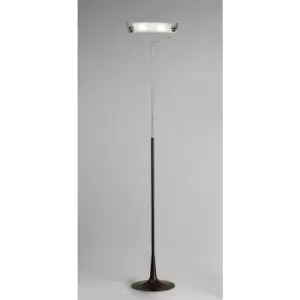 Image of Zira floor lamp 2 G9 bulbs, polished chrome/frosted white glass/Wenge