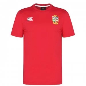 Image of Canterbury British and Irish Lions Jersey T Shirt Mens - TANGO RED