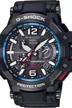 Image of Mens Casio Premium G-Shock Gravitymaster GPS Hybrid Alarm Chronograph Radio Controlled Solar Powered Watch GPW-1000-1AER