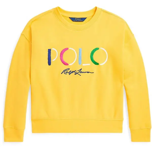 Image of Polo Ralph Lauren Logo Terry Sweatshirt Juniors - Yellow 7 - 8 Years
