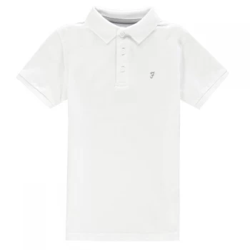 Image of Farah Bugs Polo Shirt - Bright White