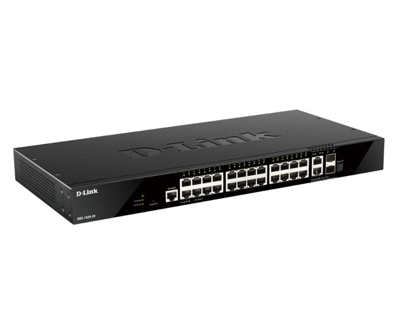 Image of D-Link D-Link DGS-1520-28/E network switch Managed L3 10G Ethernet (100/1000/10000) 1U Black DGS-1520-28/E