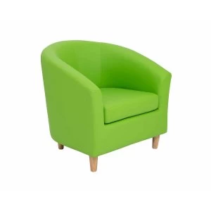 Image of TC Office Lux Tub Armchair with Wooden Feet, Lime