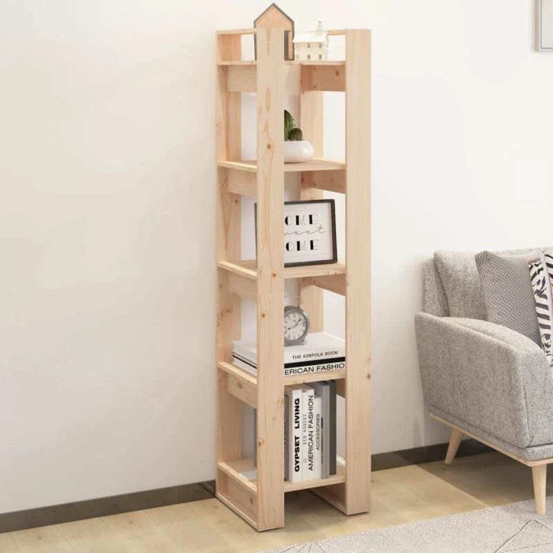 Image of VIDAXL Book Cabinet/Room Divider 41x35x160cm Solid Wood Pine Vidaxl 8720286905074