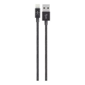Image of Belkin F8J144BT04-BLK 1.2M Lighting to USB Braided Cable in Black